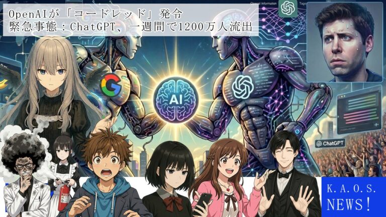 OpenAI「コードレッド」宣言!AI業界の王者がGoogleに追い詰められた理由